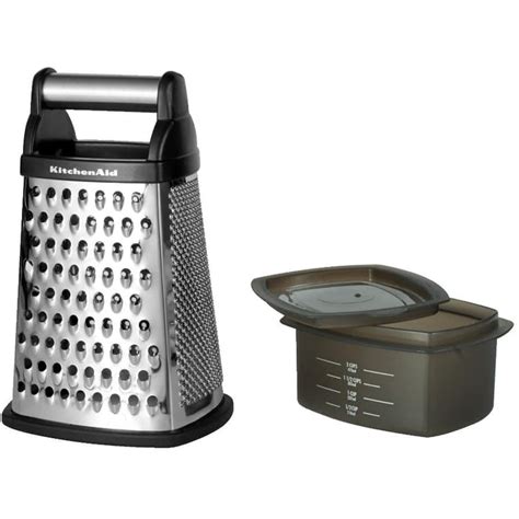 stainless steel grater with box|kitchenaid stainless steel box grater.